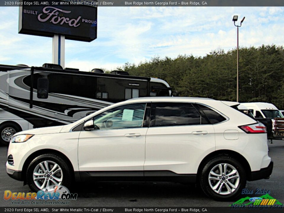 2020 Ford Edge SEL AWD Star White Metallic Tri-Coat / Ebony Photo #2