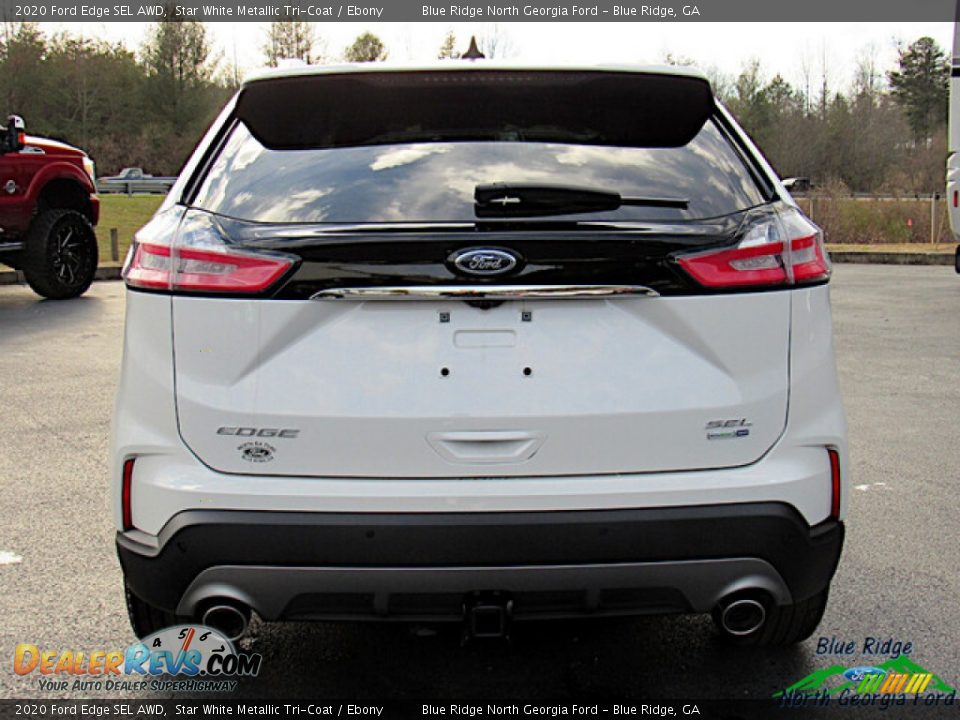 2020 Ford Edge SEL AWD Star White Metallic Tri-Coat / Ebony Photo #4