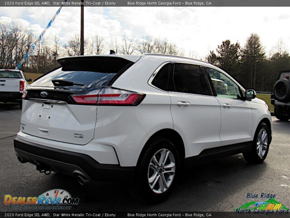 2020 Ford Edge SEL AWD Star White Metallic Tri-Coat / Ebony Photo #5