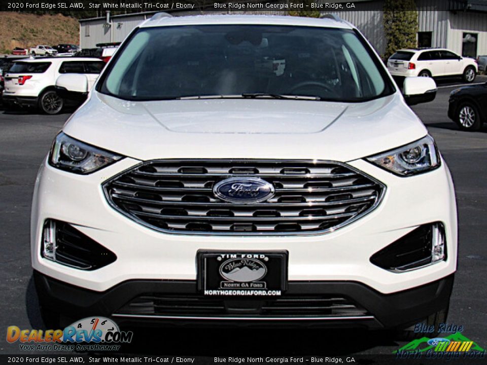 2020 Ford Edge SEL AWD Star White Metallic Tri-Coat / Ebony Photo #8