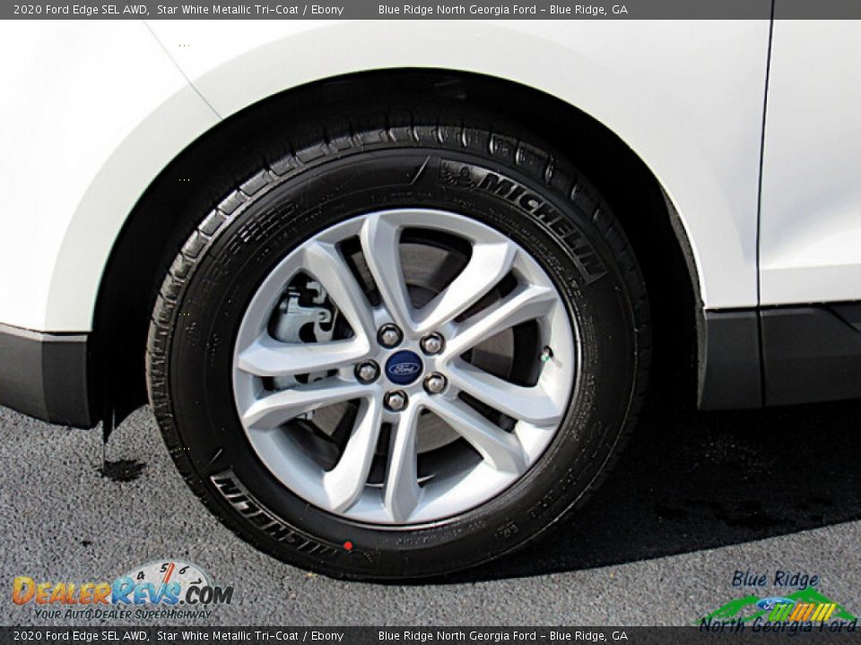 2020 Ford Edge SEL AWD Star White Metallic Tri-Coat / Ebony Photo #9