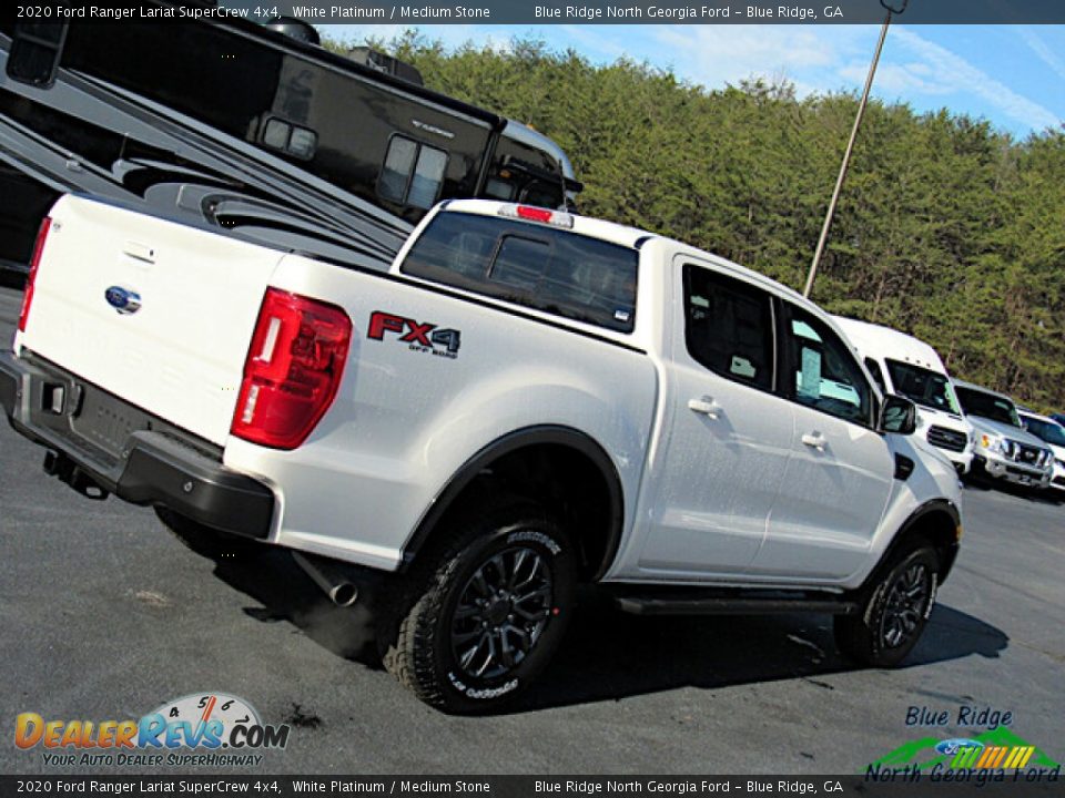 2020 Ford Ranger Lariat SuperCrew 4x4 White Platinum / Medium Stone Photo #27