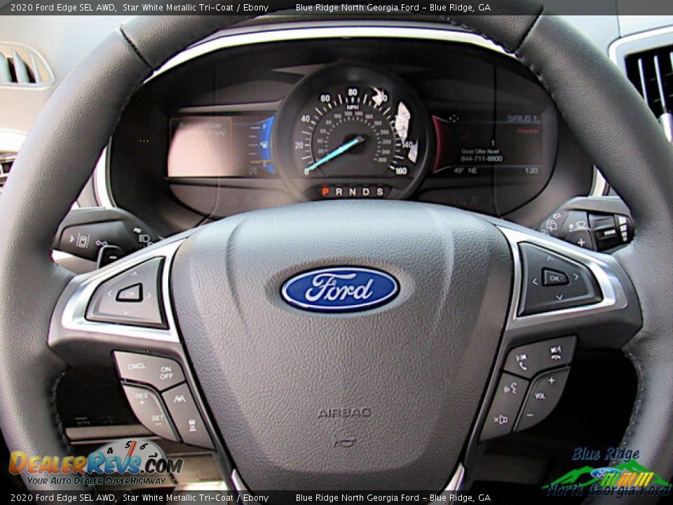 2020 Ford Edge SEL AWD Star White Metallic Tri-Coat / Ebony Photo #17