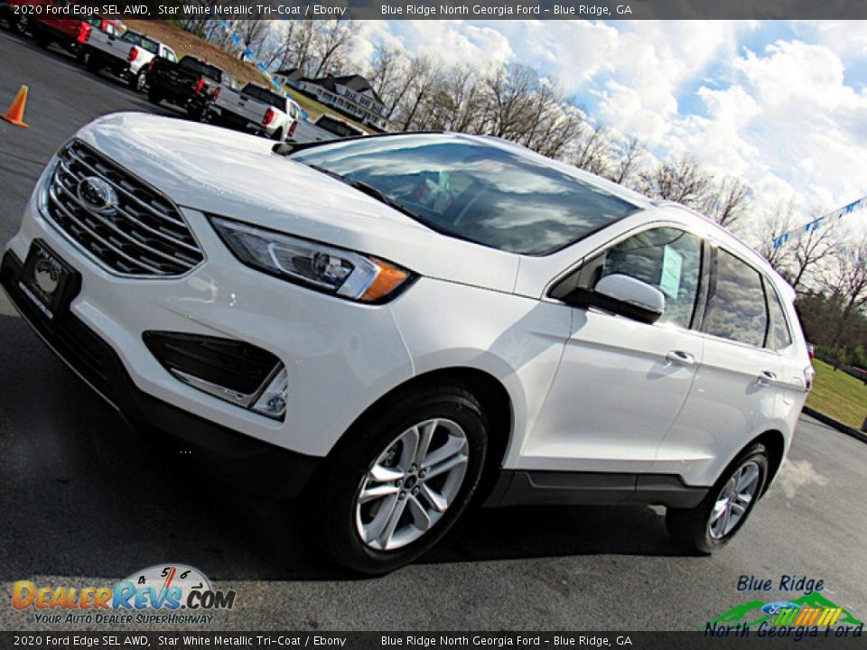 2020 Ford Edge SEL AWD Star White Metallic Tri-Coat / Ebony Photo #25