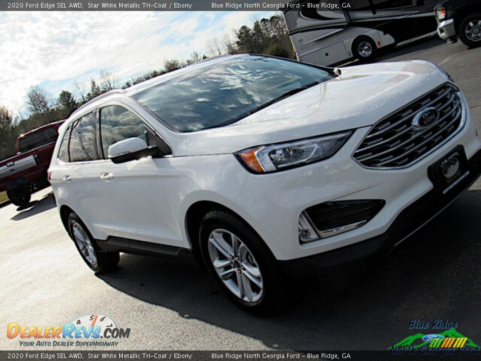 2020 Ford Edge SEL AWD Star White Metallic Tri-Coat / Ebony Photo #26