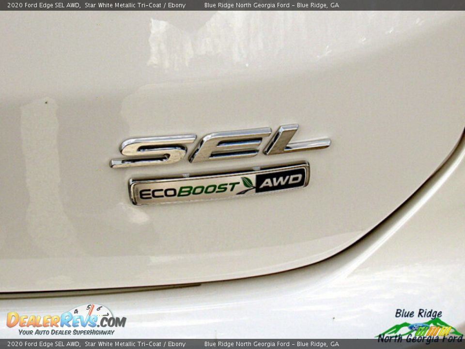 2020 Ford Edge SEL AWD Star White Metallic Tri-Coat / Ebony Photo #30
