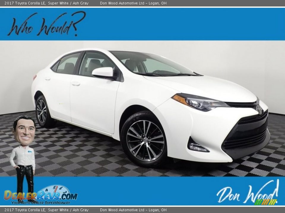 2017 Toyota Corolla LE Super White / Ash Gray Photo #1
