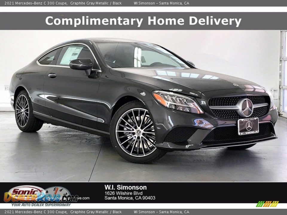 2021 Mercedes-Benz C 300 Coupe Graphite Gray Metallic / Black Photo #1