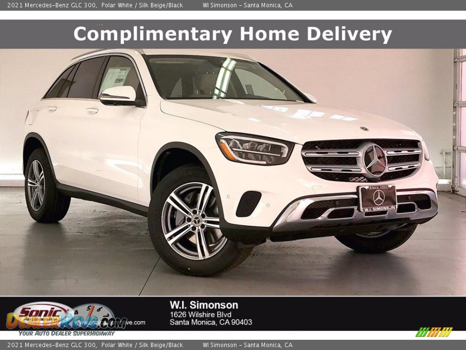 2021 Mercedes-Benz GLC 300 Polar White / Silk Beige/Black Photo #1