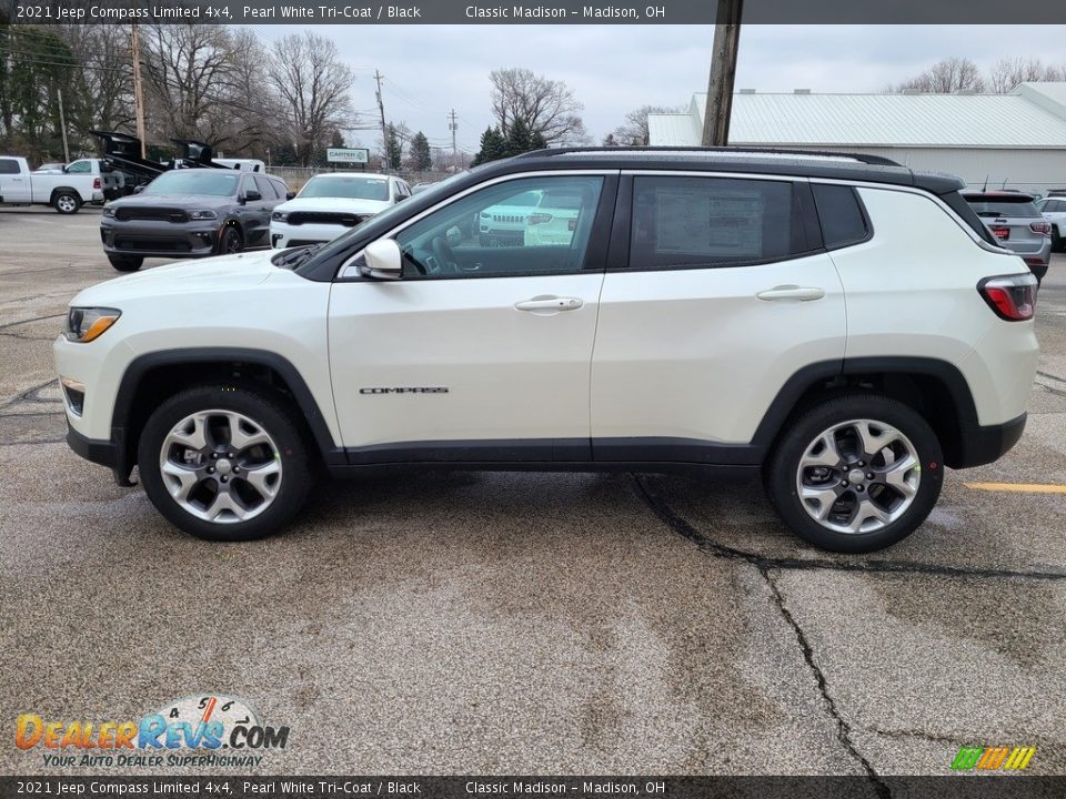 2021 Jeep Compass Limited 4x4 Pearl White Tri–Coat / Black Photo #8