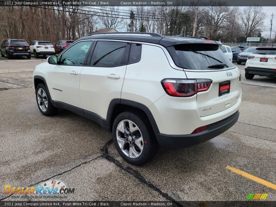 2021 Jeep Compass Limited 4x4 Pearl White Tri–Coat / Black Photo #9