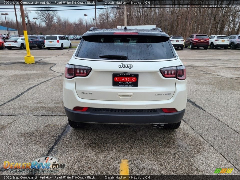2021 Jeep Compass Limited 4x4 Pearl White Tri–Coat / Black Photo #10