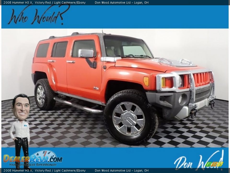 2008 Hummer H3 X Victory Red / Light Cashmere/Ebony Photo #1