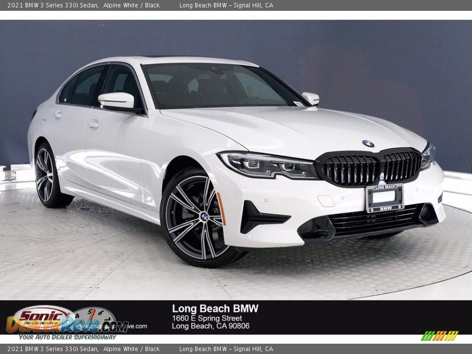 2021 BMW 3 Series 330i Sedan Alpine White / Black Photo #1