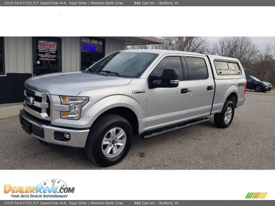 2016 Ford F150 XLT SuperCrew 4x4 Ingot Silver / Medium Earth Gray Photo #1