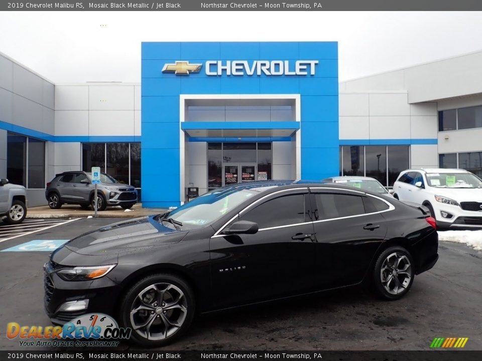 2019 Chevrolet Malibu RS Mosaic Black Metallic / Jet Black Photo #1