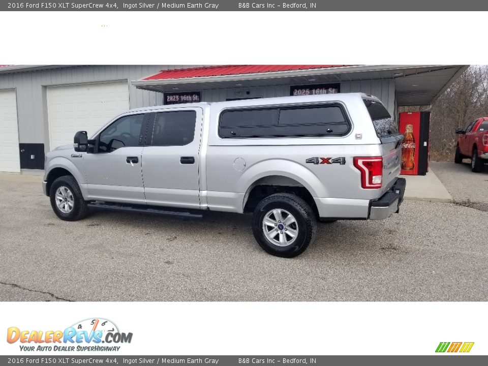 2016 Ford F150 XLT SuperCrew 4x4 Ingot Silver / Medium Earth Gray Photo #3