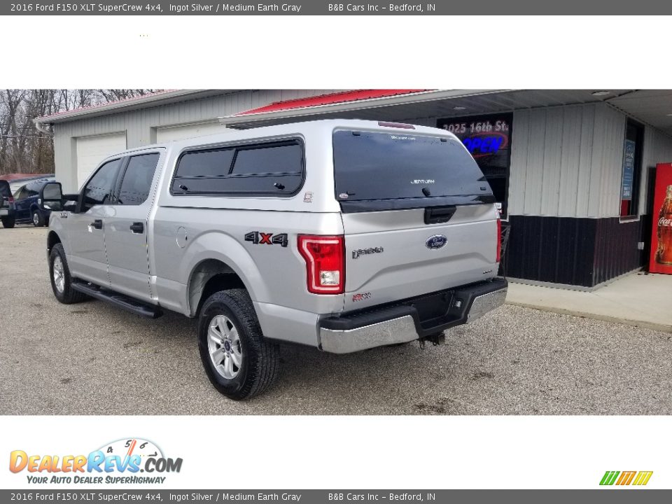 2016 Ford F150 XLT SuperCrew 4x4 Ingot Silver / Medium Earth Gray Photo #4