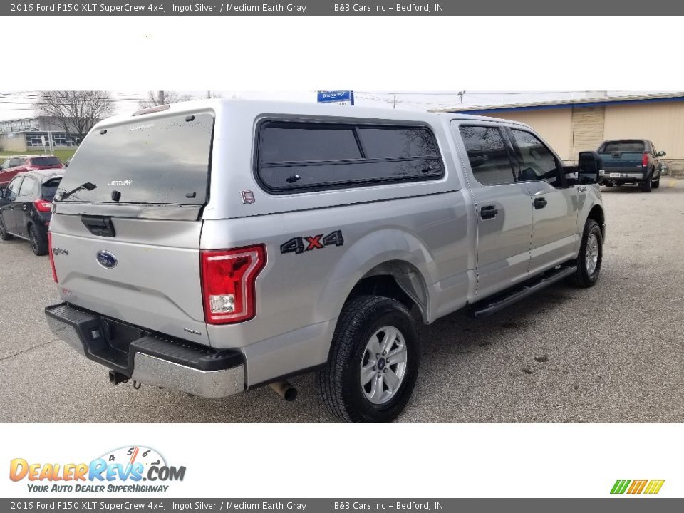 2016 Ford F150 XLT SuperCrew 4x4 Ingot Silver / Medium Earth Gray Photo #6