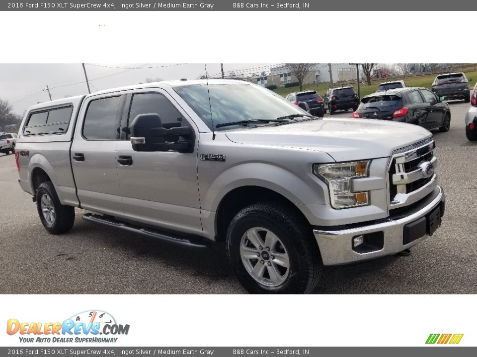 2016 Ford F150 XLT SuperCrew 4x4 Ingot Silver / Medium Earth Gray Photo #8