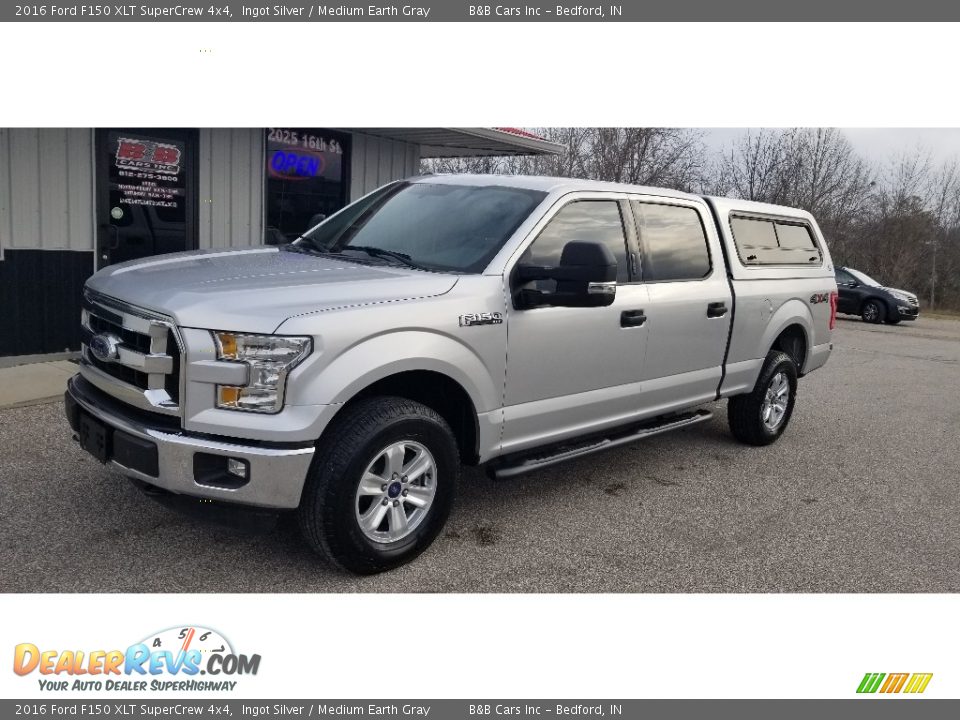 2016 Ford F150 XLT SuperCrew 4x4 Ingot Silver / Medium Earth Gray Photo #30