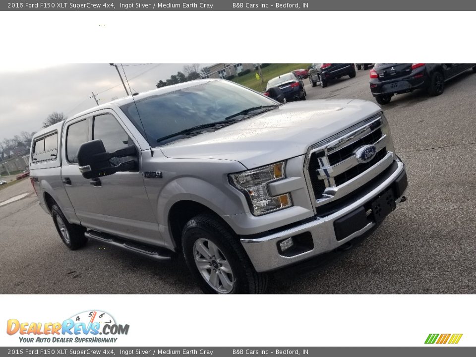 2016 Ford F150 XLT SuperCrew 4x4 Ingot Silver / Medium Earth Gray Photo #31