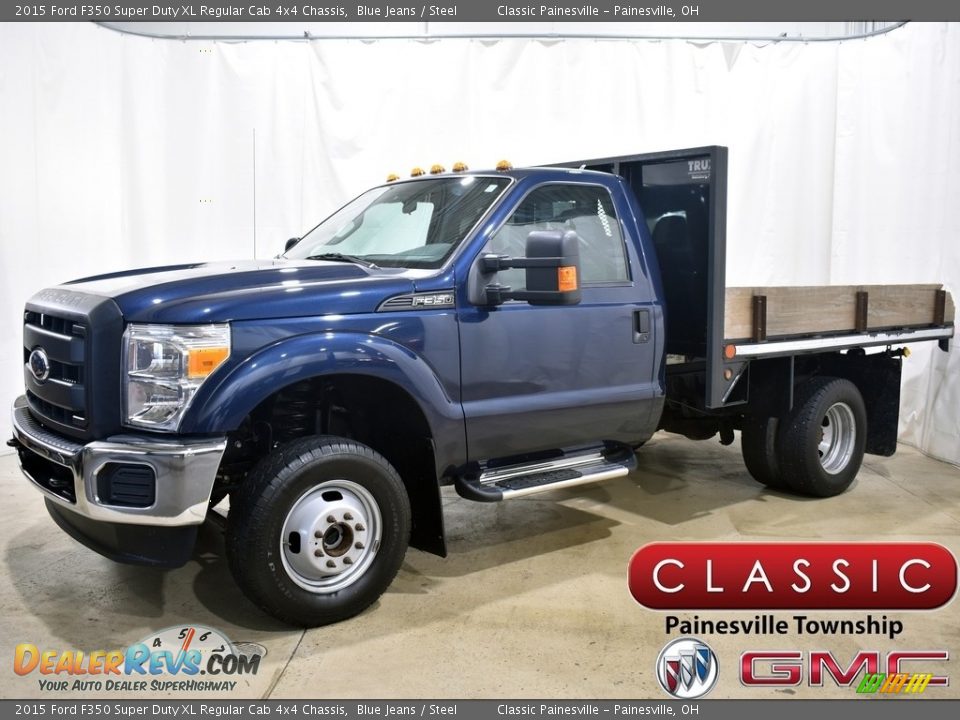 2015 Ford F350 Super Duty XL Regular Cab 4x4 Chassis Blue Jeans / Steel Photo #1