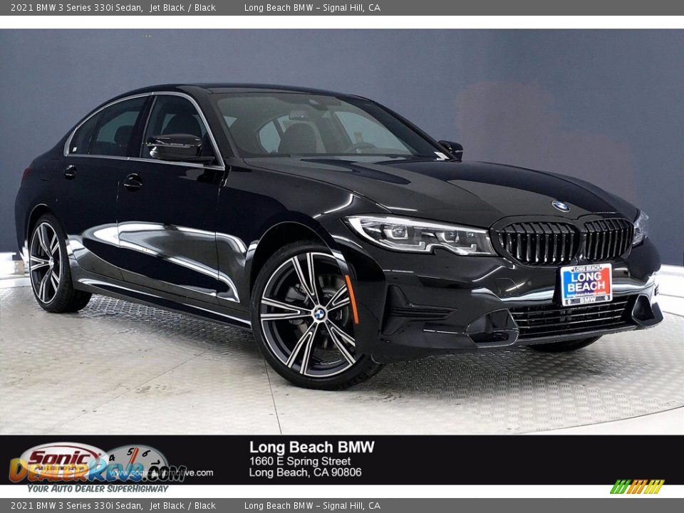 2021 BMW 3 Series 330i Sedan Jet Black / Black Photo #1