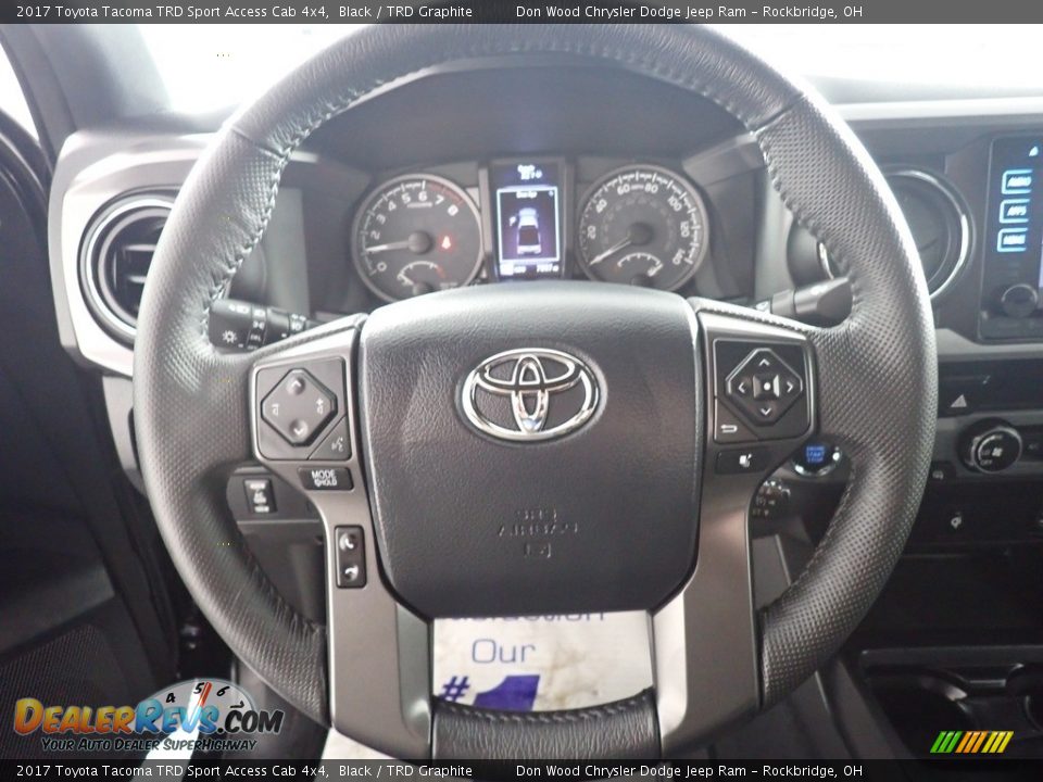 2017 Toyota Tacoma TRD Sport Access Cab 4x4 Black / TRD Graphite Photo #16