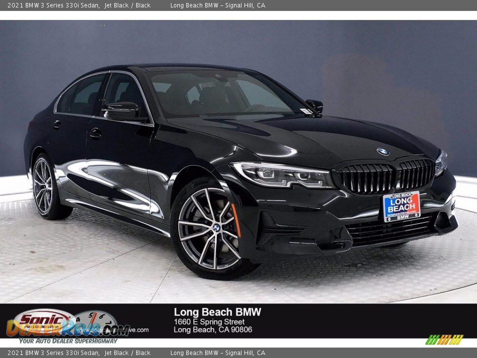 2021 BMW 3 Series 330i Sedan Jet Black / Black Photo #1