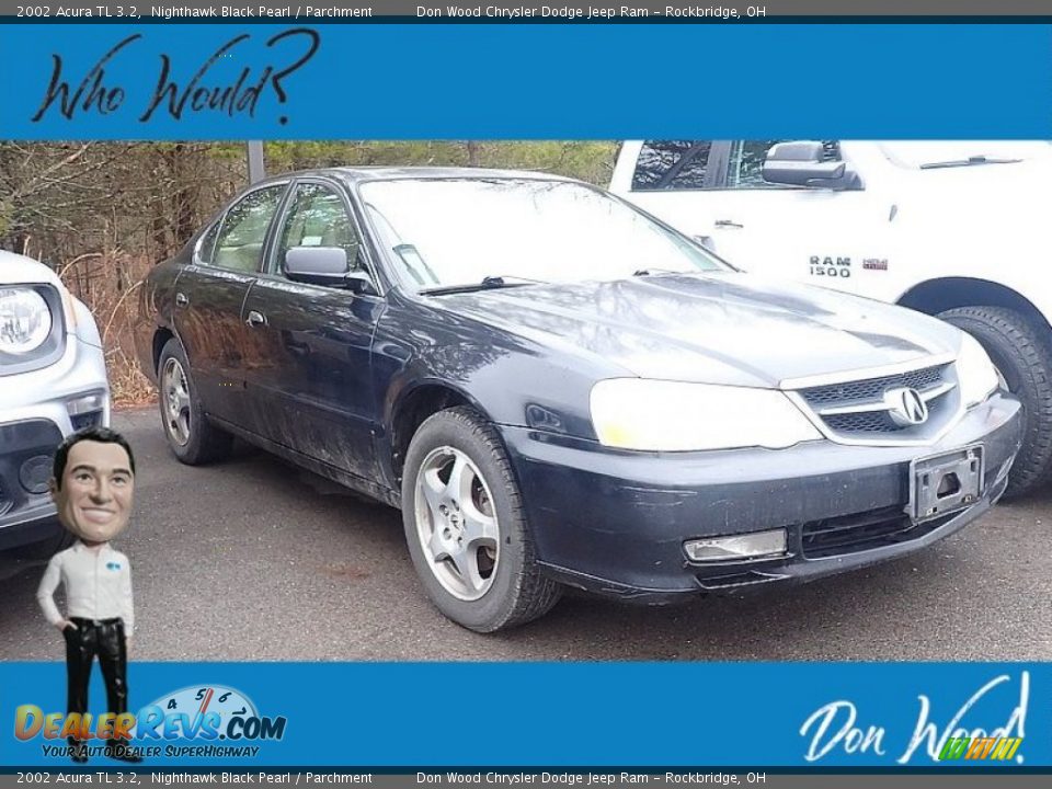 2002 Acura TL 3.2 Nighthawk Black Pearl / Parchment Photo #1