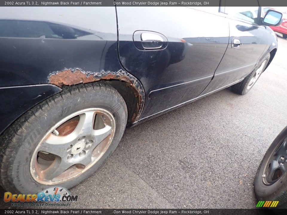 2002 Acura TL 3.2 Nighthawk Black Pearl / Parchment Photo #12