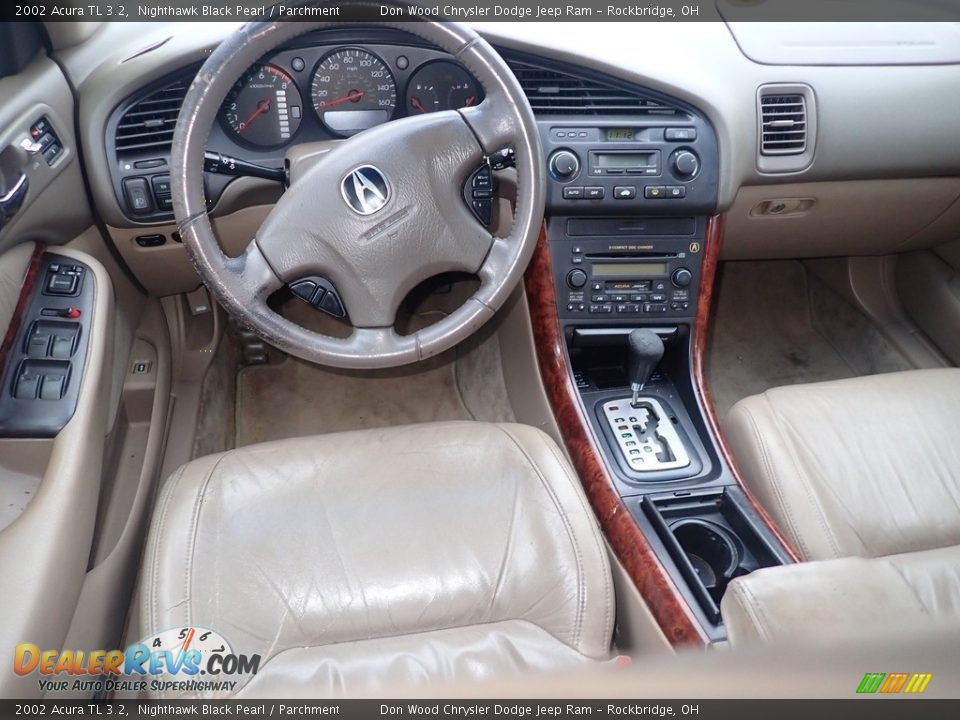 2002 Acura TL 3.2 Nighthawk Black Pearl / Parchment Photo #21