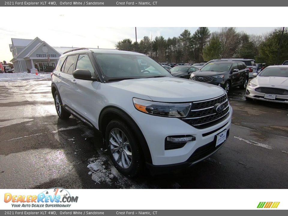 2021 Ford Explorer XLT 4WD Oxford White / Sandstone Photo #1