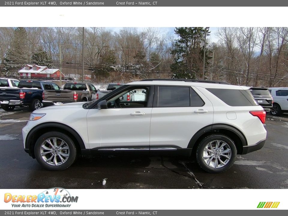 2021 Ford Explorer XLT 4WD Oxford White / Sandstone Photo #4