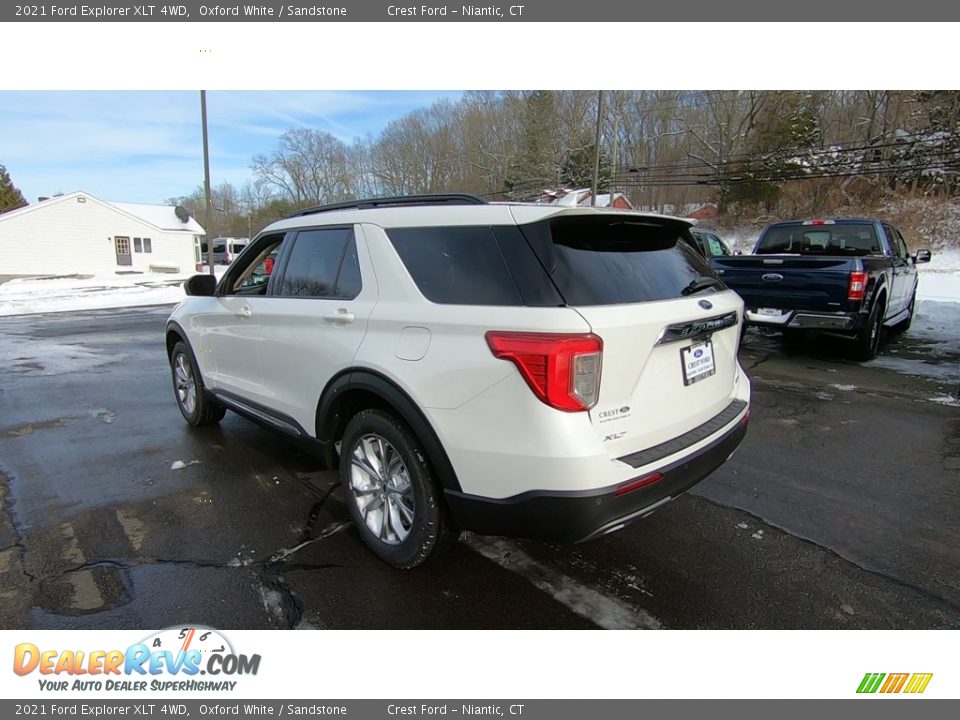 2021 Ford Explorer XLT 4WD Oxford White / Sandstone Photo #5
