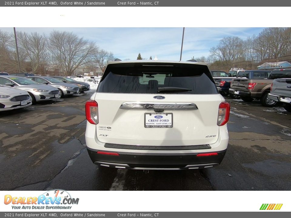 2021 Ford Explorer XLT 4WD Oxford White / Sandstone Photo #6