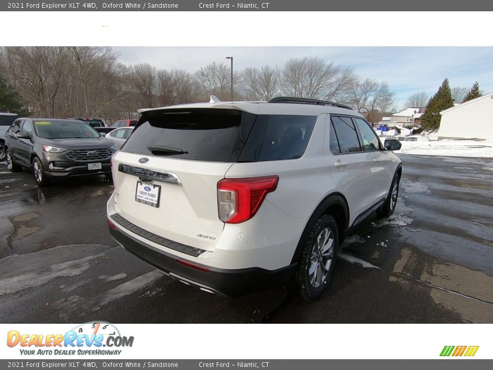 2021 Ford Explorer XLT 4WD Oxford White / Sandstone Photo #7