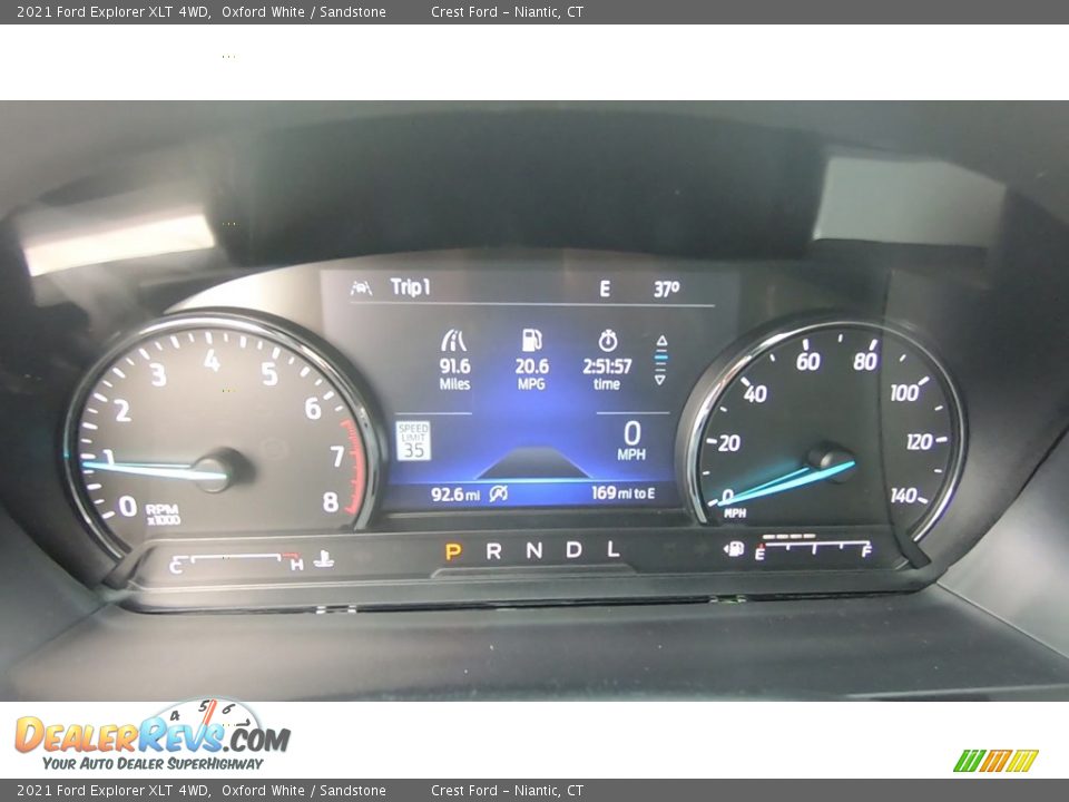 2021 Ford Explorer XLT 4WD Oxford White / Sandstone Photo #14