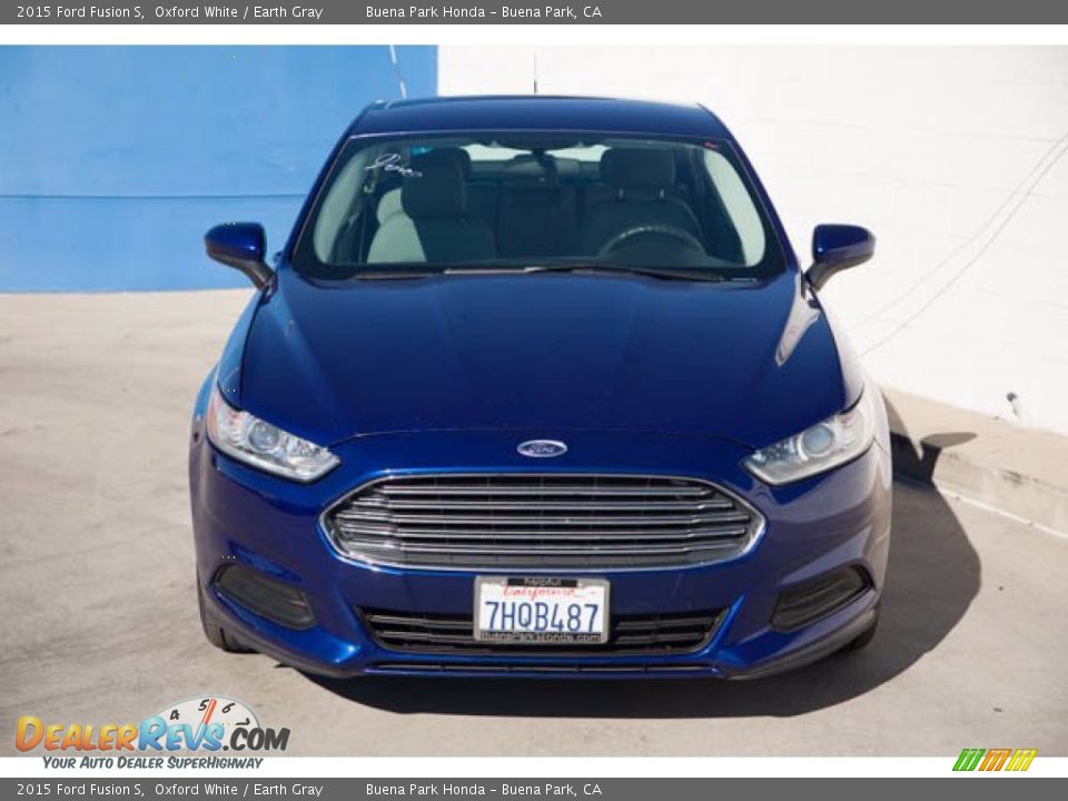 2015 Ford Fusion S Oxford White / Earth Gray Photo #7