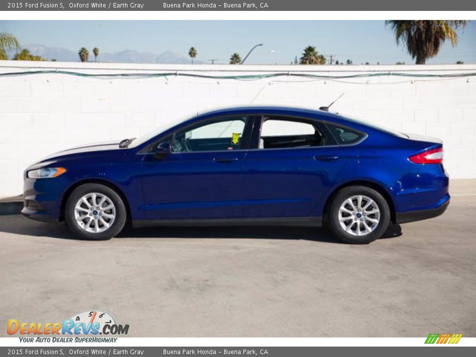 2015 Ford Fusion S Oxford White / Earth Gray Photo #10