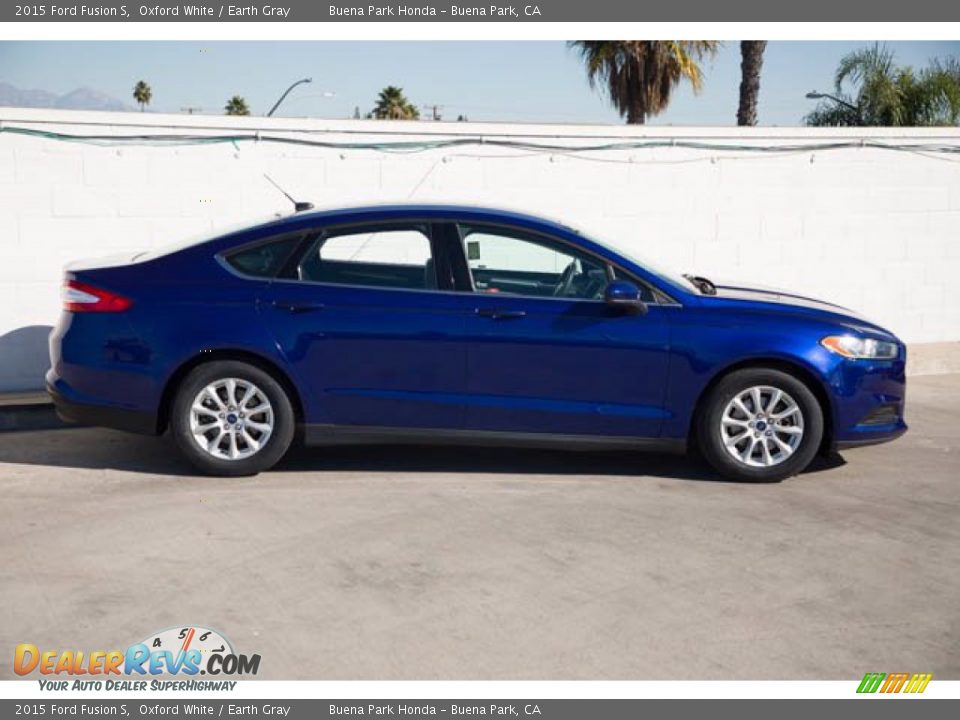 2015 Ford Fusion S Oxford White / Earth Gray Photo #14