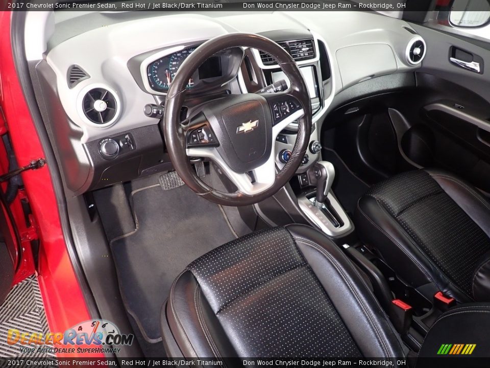 Jet Black/Dark Titanium Interior - 2017 Chevrolet Sonic Premier Sedan Photo #17