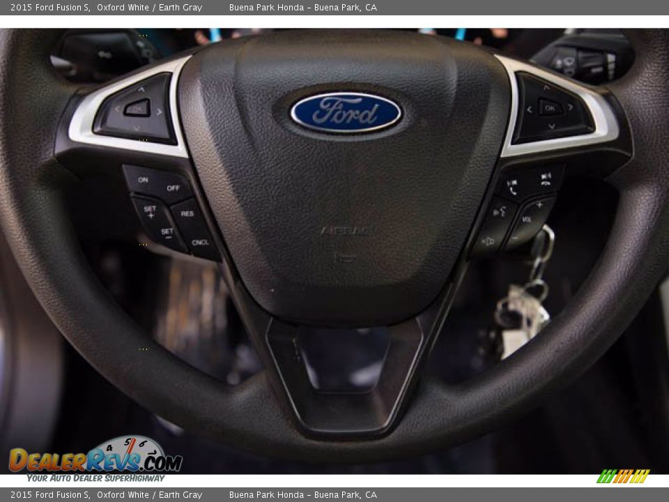 2015 Ford Fusion S Oxford White / Earth Gray Photo #15