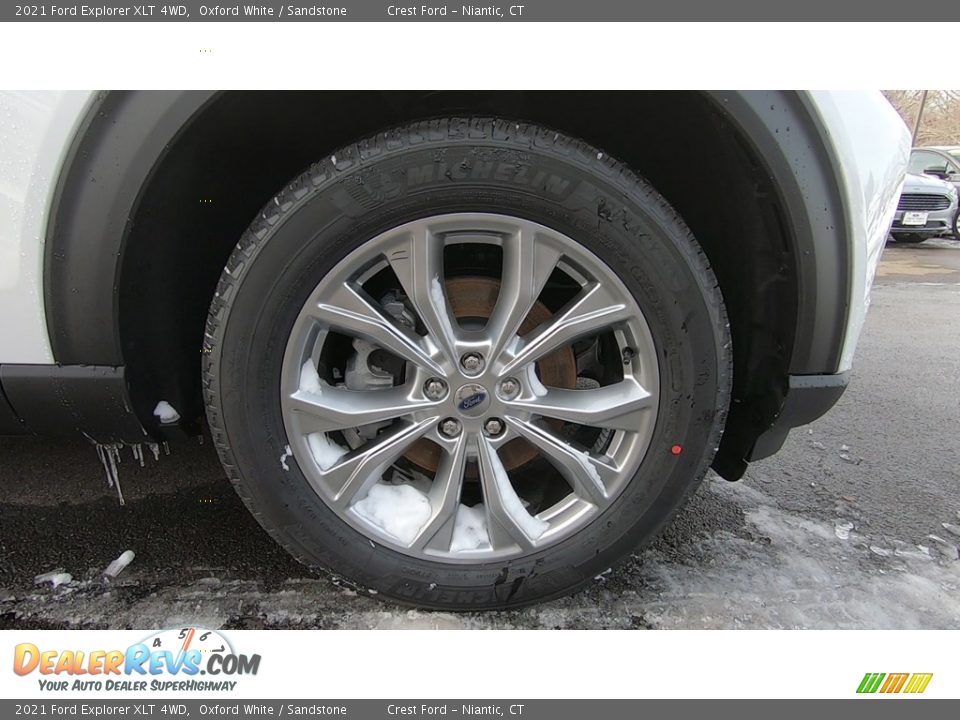 2021 Ford Explorer XLT 4WD Oxford White / Sandstone Photo #27