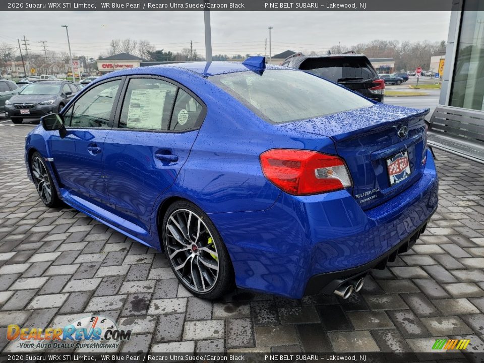 2020 Subaru WRX STI Limited WR Blue Pearl / Recaro Ultra Suede/Carbon Black Photo #6