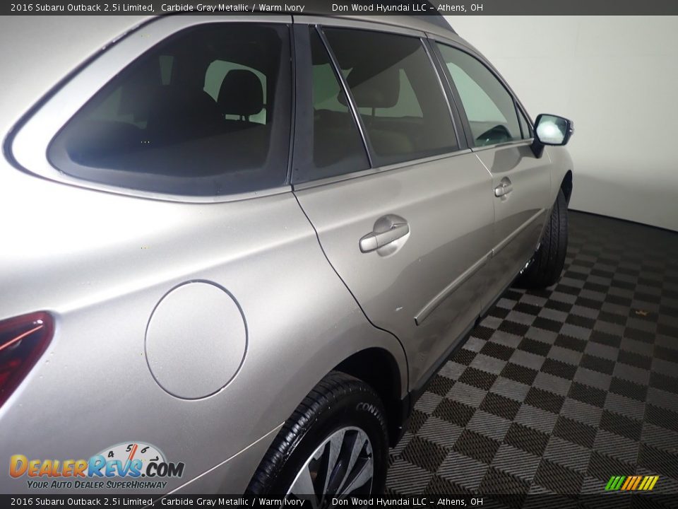 2016 Subaru Outback 2.5i Limited Carbide Gray Metallic / Warm Ivory Photo #24