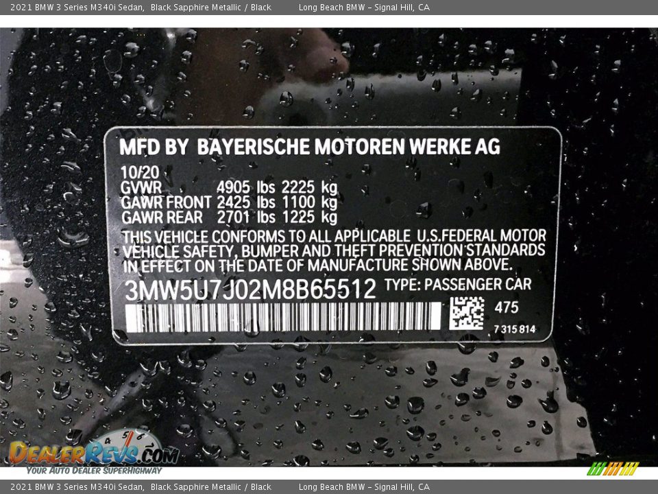 2021 BMW 3 Series M340i Sedan Black Sapphire Metallic / Black Photo #18