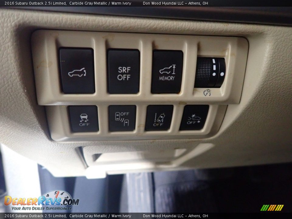 Controls of 2016 Subaru Outback 2.5i Limited Photo #34