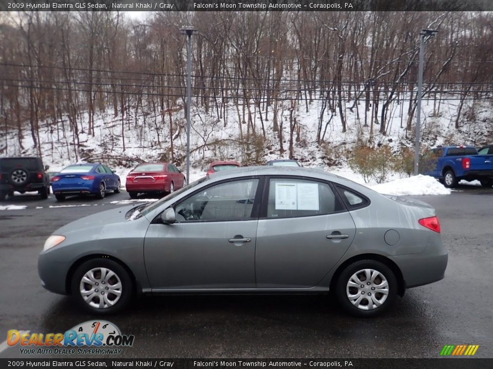 2009 Hyundai Elantra GLS Sedan Natural Khaki / Gray Photo #5